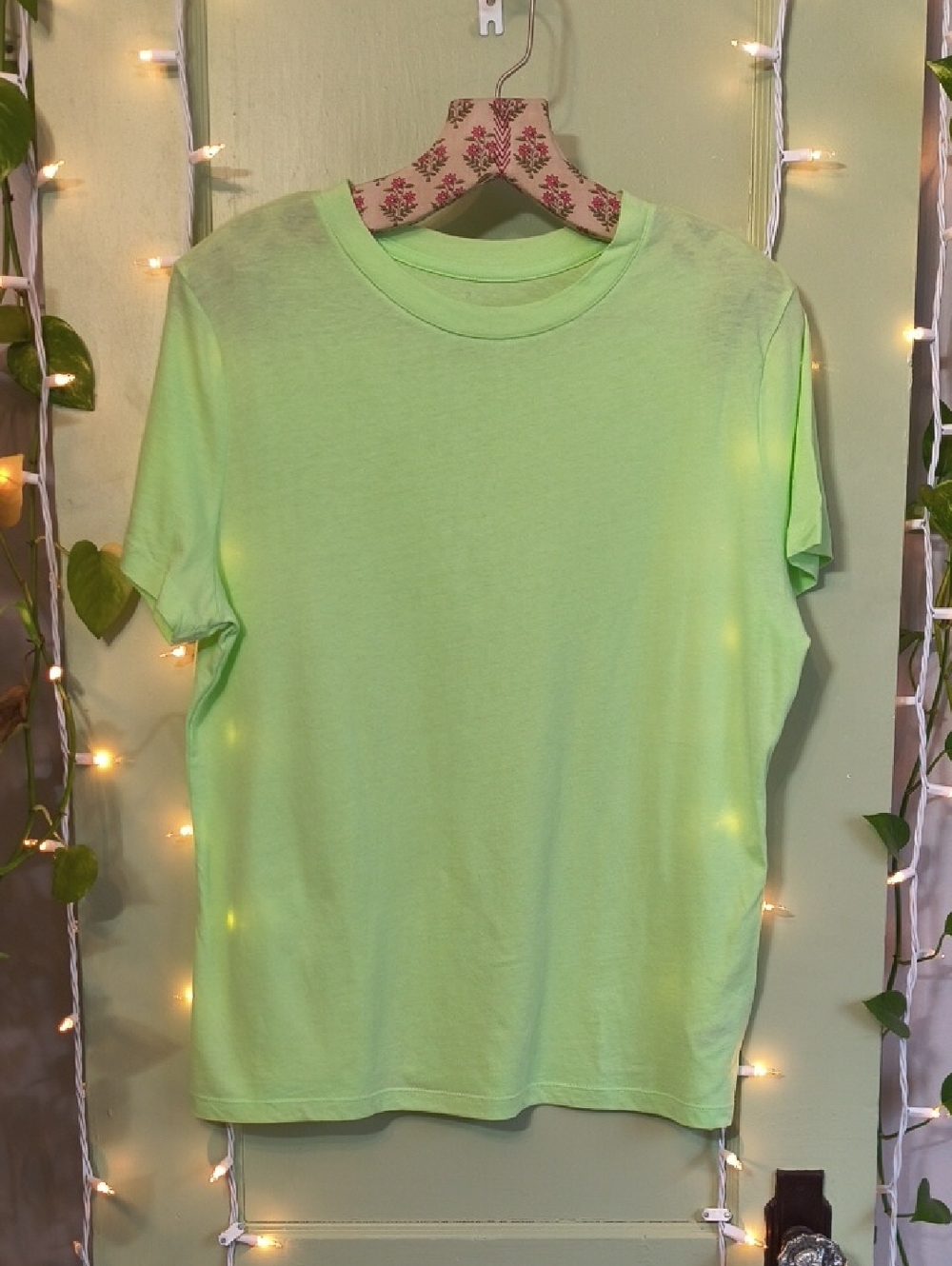 Women's 🆓 A New Day Modal Loose Fit Neon Pastel Green T-shirt M